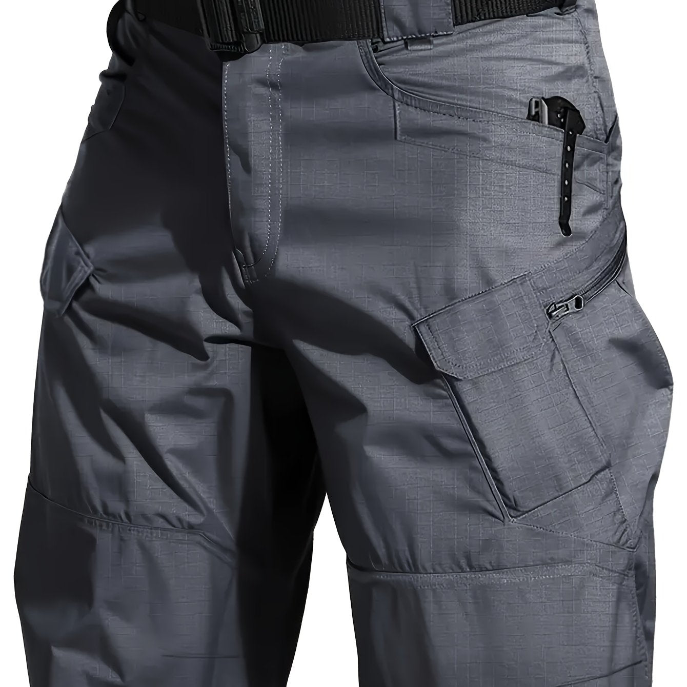 Men's Tactical Cargo Shorts Quick Dry Breathable Multi Pocket Design for Hiking Fitness Casual Wear Solid Color Non Stretch Fabric Straight Fit
