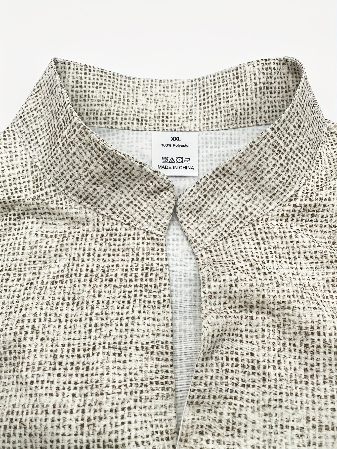 Men's Casual Mandarin Collar Shirt With 3D Tribal Print