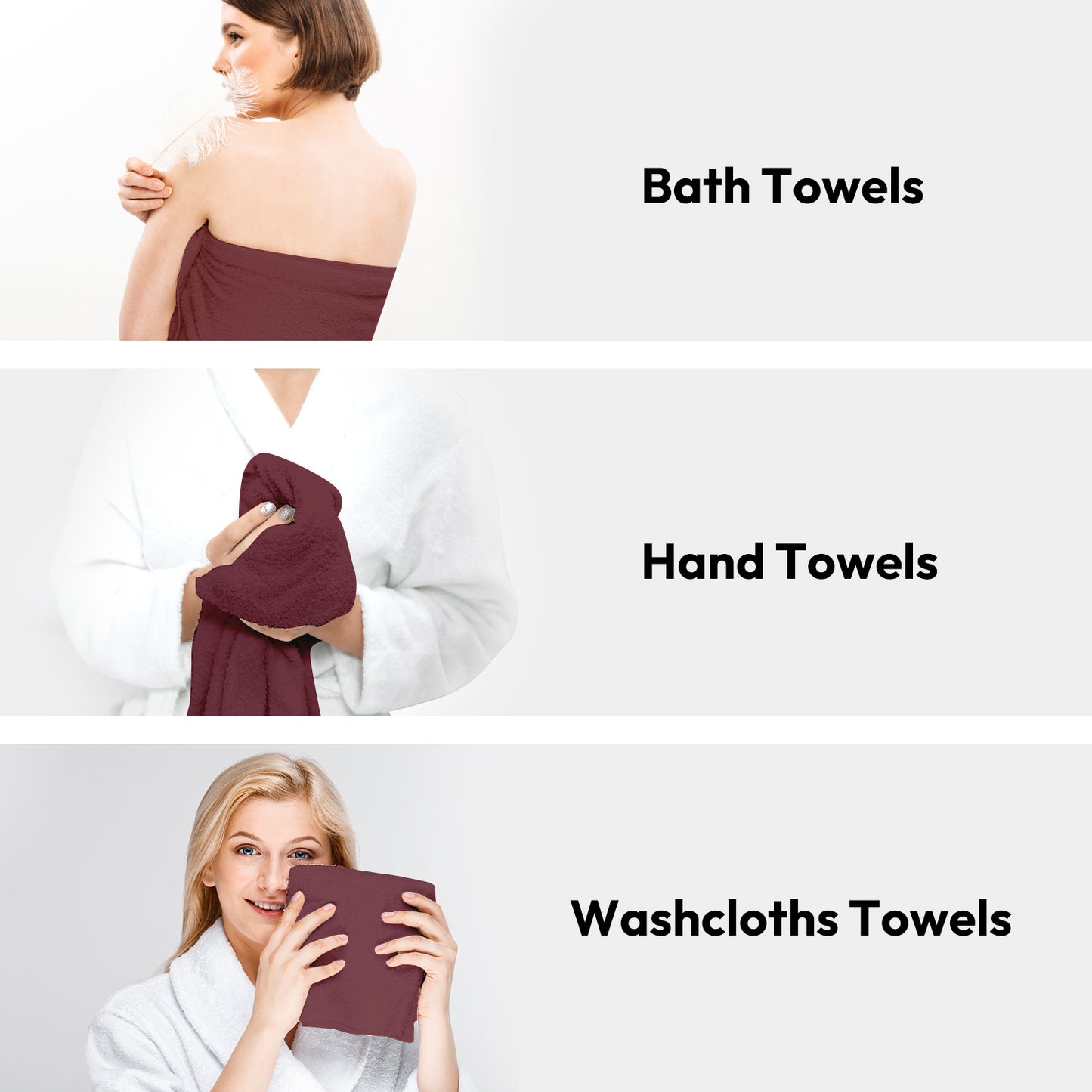 8 Pcs 16 Pcs 24 Pcs Oversized Jumbo Bath Towel Set 32X63 Extra Large Cotton Highly Absorbent Includes Luxury Bath Towels Hand Towels and Washcloths