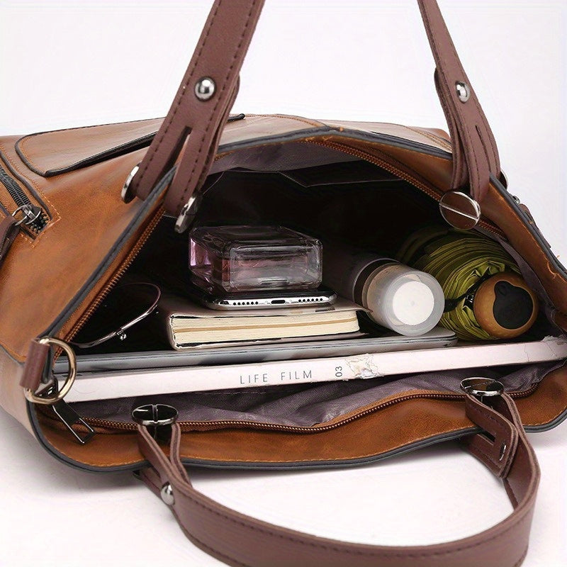Retro Stylish Ladies Tote Crossbody Shoulder Bag For Women