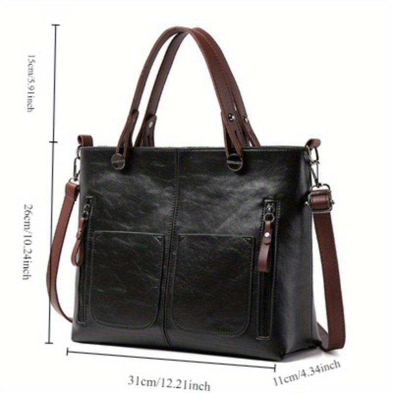 Retro Stylish Ladies Tote Crossbody Shoulder Bag For Women