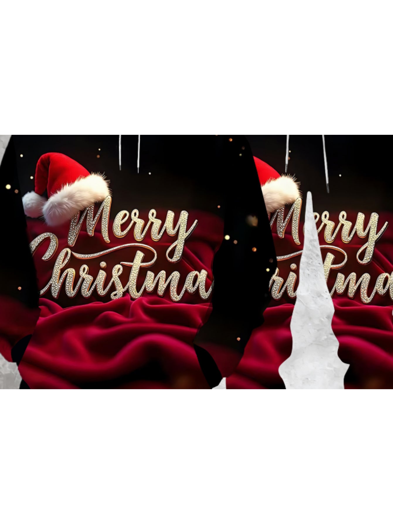 Men's Christmas Hoodie And Sweatpants Set With Glitter Print