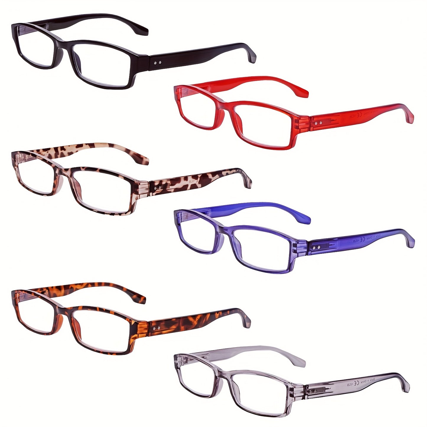 6-Pack Reading Glasses For Women Men Anti-Blue Light Readers