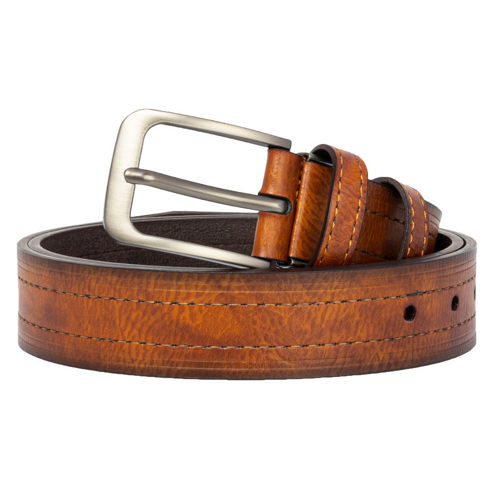 3pcs Men's Leather Belt Set Classic 1.25 Inch Adjustable Dress Belt for Casual Wear and Jeans Perfect Christmas Gift Boxed for Thanksgiving
