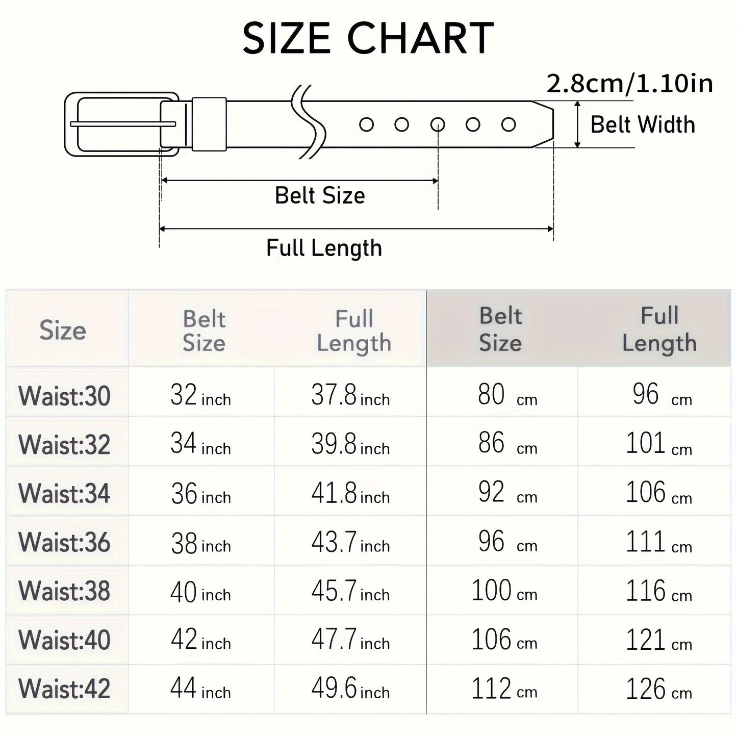 Five Piece Men's Genuine Leather Belt With 7 Sizes Classic Casual Belt With Single Out Fork Buckle Suitable For Jeans Pants Work And Business Occasions Gift For Dad And Husband