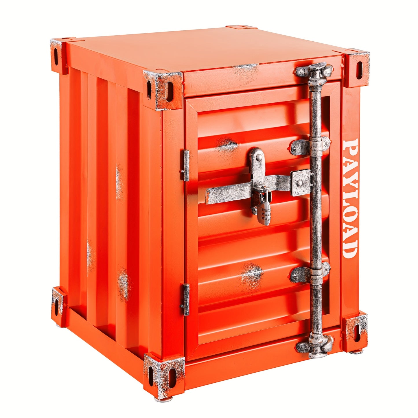 1 Piece Industrial Storage Cabinet with Lock Retro Side Table 1 or 2 Door Bedside Table for Bedroom Living Room