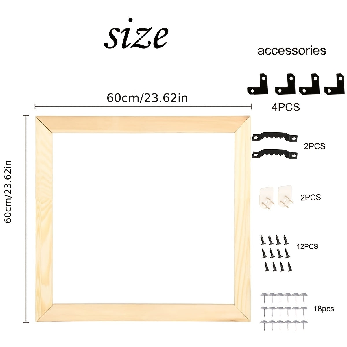 DIY Solid Wood Poster Frame Kit for Oil Painting Artwork