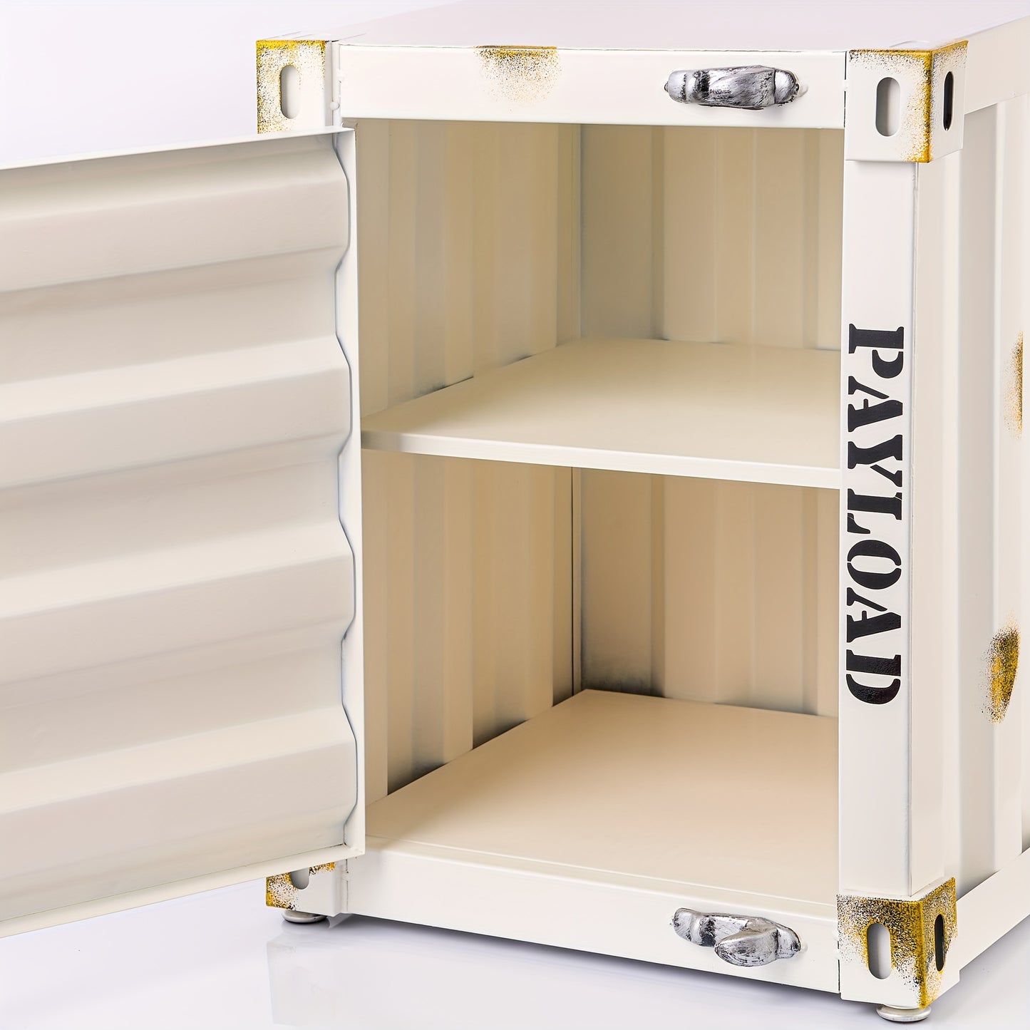1 Piece Industrial Storage Cabinet with Lock Retro Side Table 1 or 2 Door Bedside Table for Bedroom Living Room