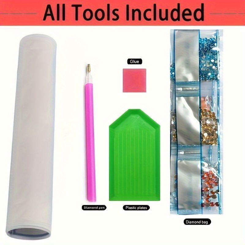 Detailed Stitchery USA Patriotic Diamond Painting Kit Eagle Flag Design