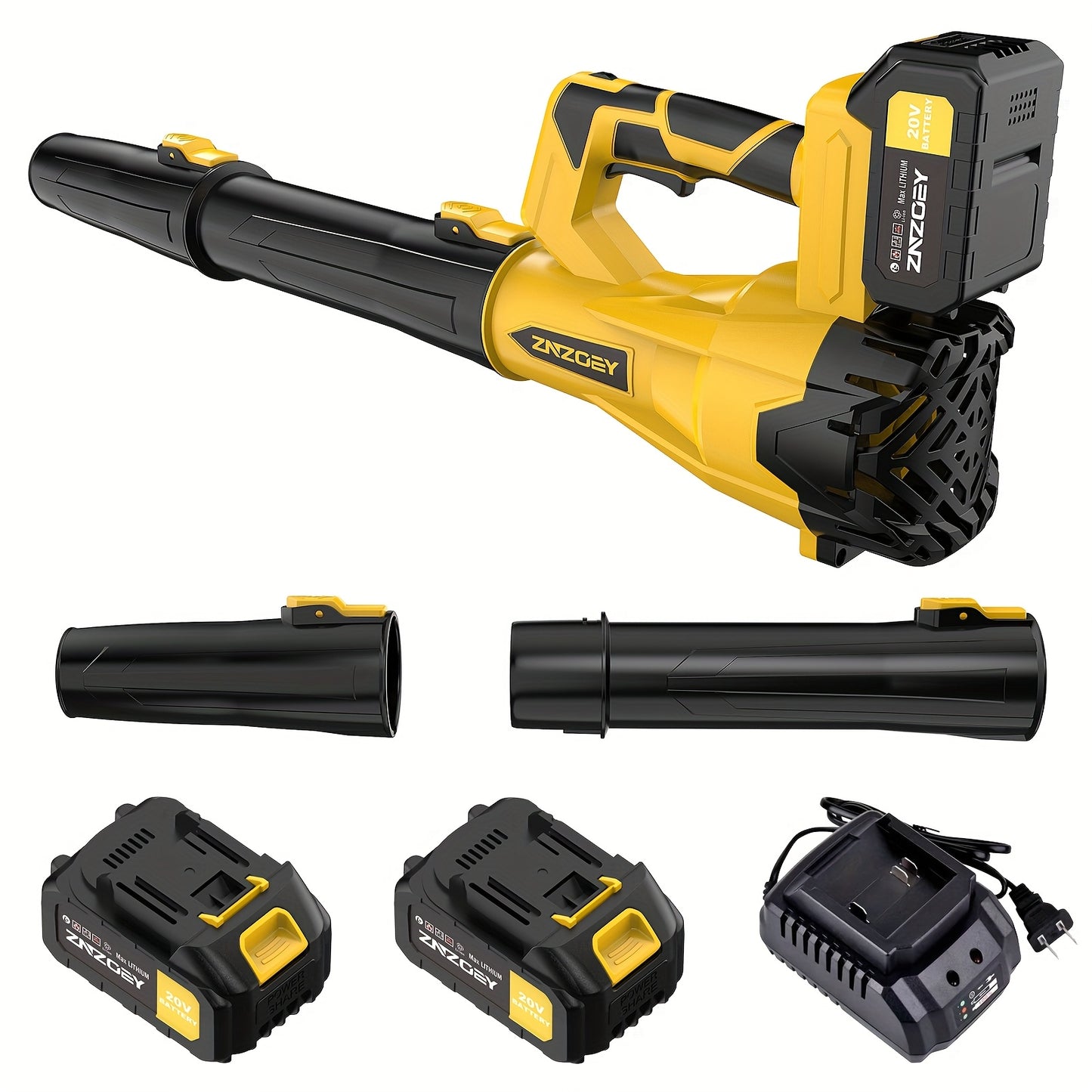 ZNZOEY Cordless Leaf Blower With 4.0Ah Battery And 580CFM