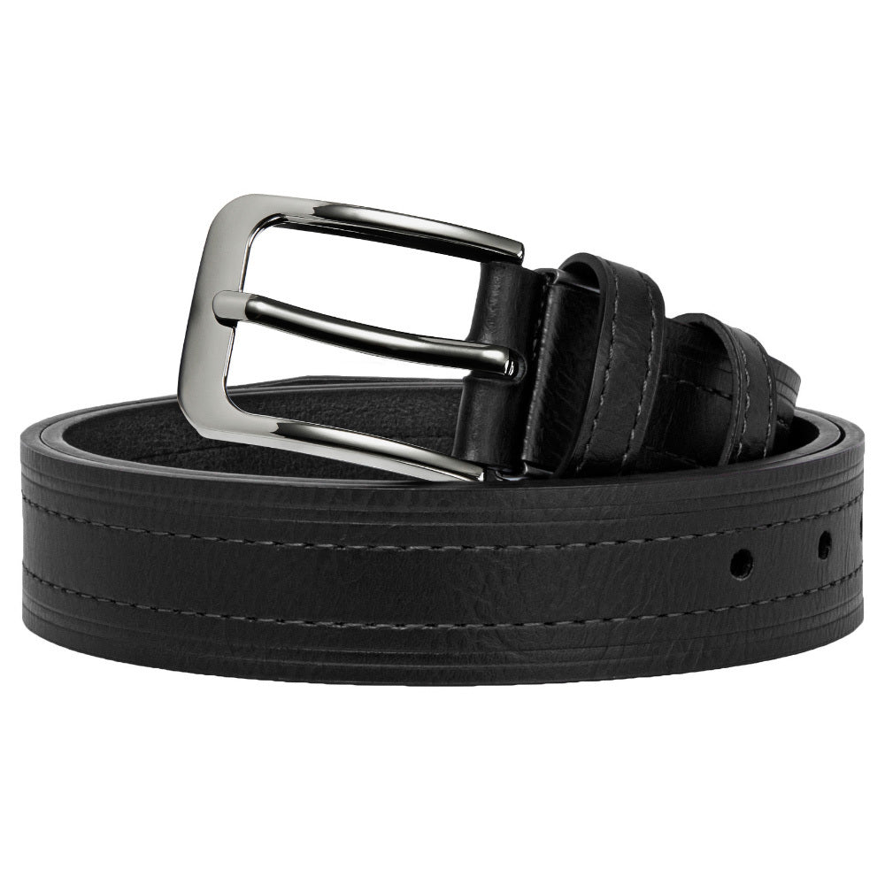 3pcs Men's Leather Belt Set Classic 1.25 Inch Adjustable Dress Belt for Casual Wear and Jeans Perfect Christmas Gift Boxed for Thanksgiving