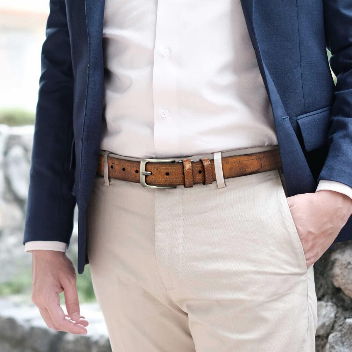 3pcs Men's Leather Belt Set Classic 1.25 Inch Adjustable Dress Belt for Casual Wear and Jeans Perfect Christmas Gift Boxed for Thanksgiving