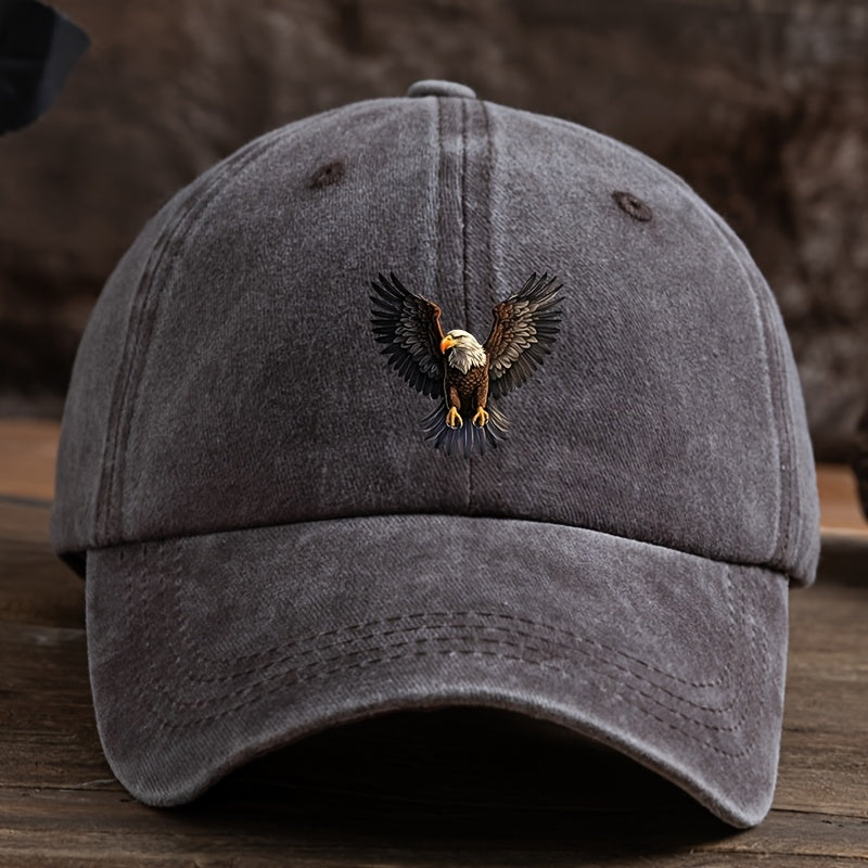 Stylish Eagle Baseball Cap With Eagle Print Outdoor