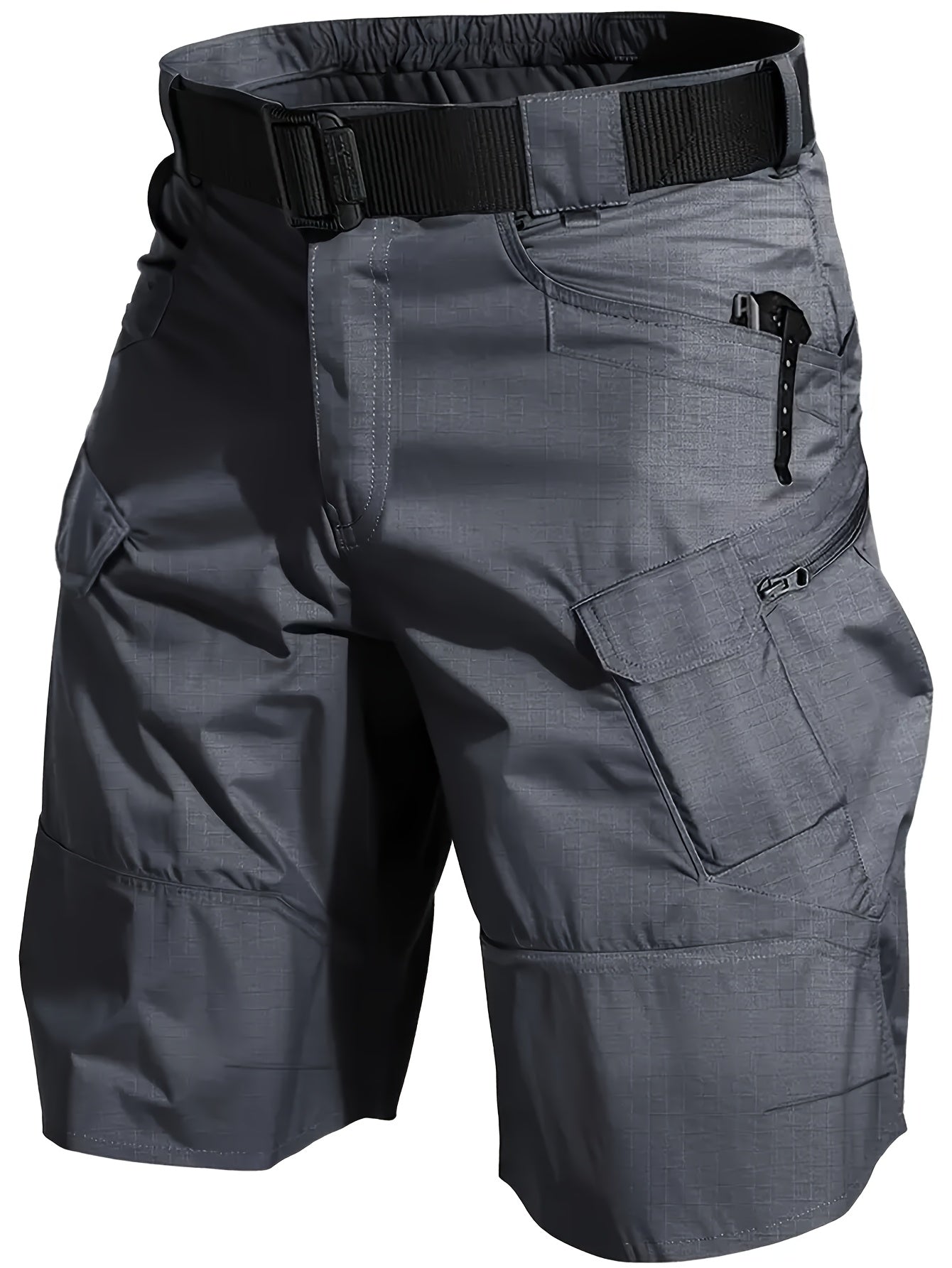 Men's Tactical Cargo Shorts Quick Dry Breathable Multi Pocket Design for Hiking Fitness Casual Wear Solid Color Non Stretch Fabric Straight Fit