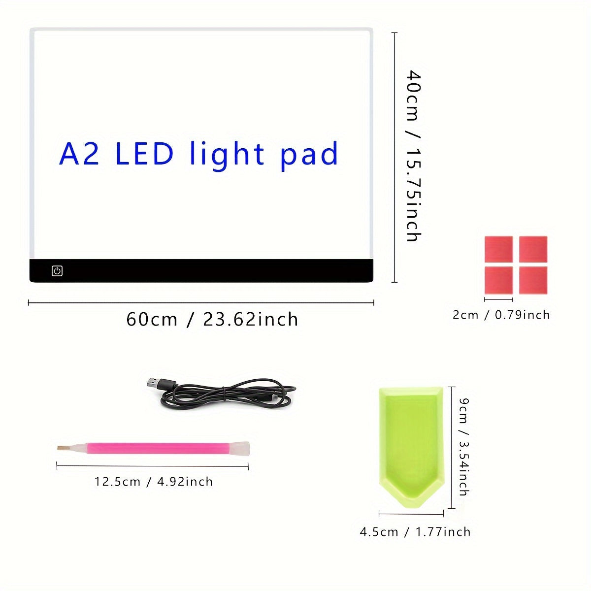 LED Light Pad for Diamond Painting USB Power Three Brightness Levels