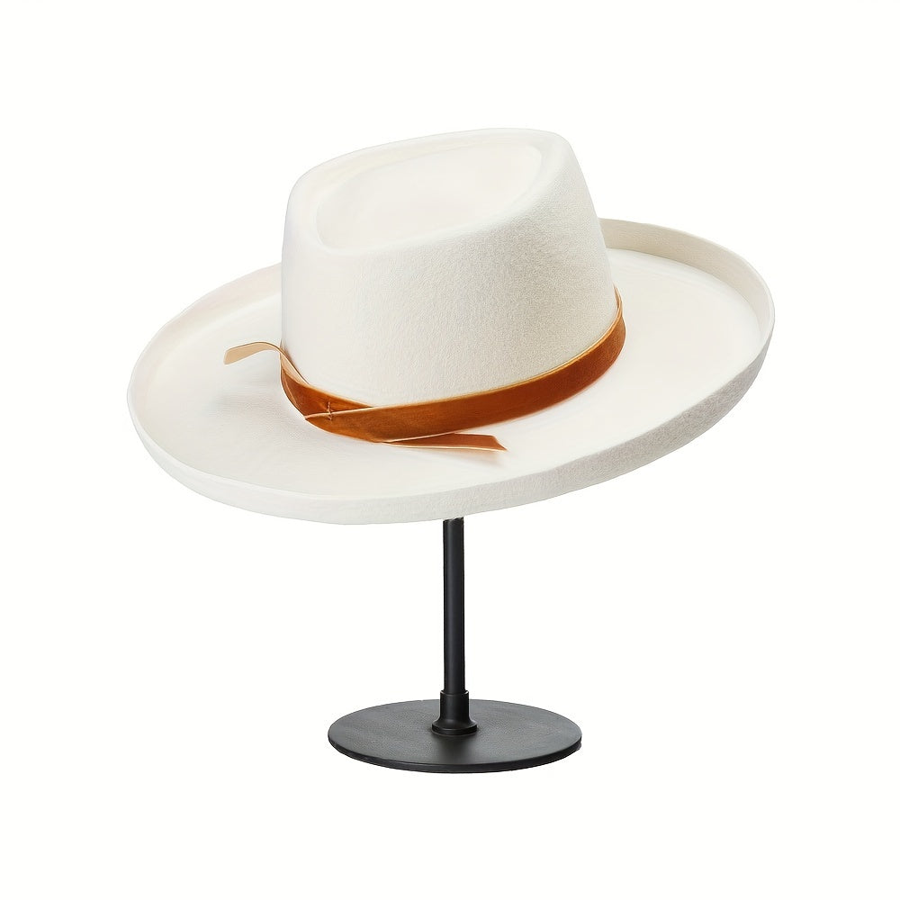 Unisex Wool Felt Fedora Ranch Hat for Valentine's Day Gift