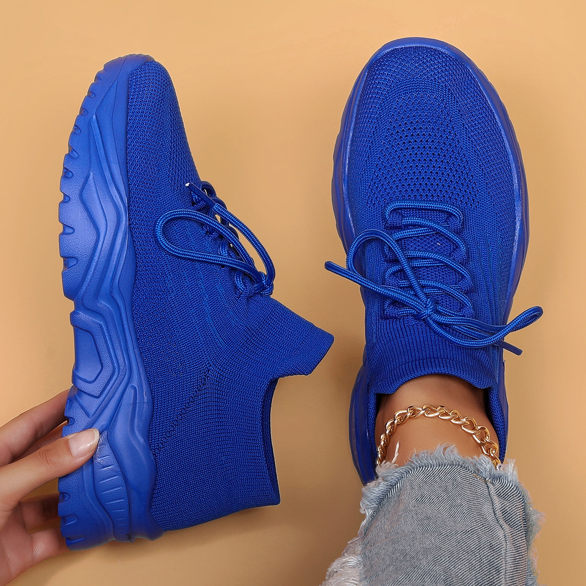 Breathable Lightweight Women's Slip-On Sneakers Casual Low Top Running Shoes with EVA Sole
