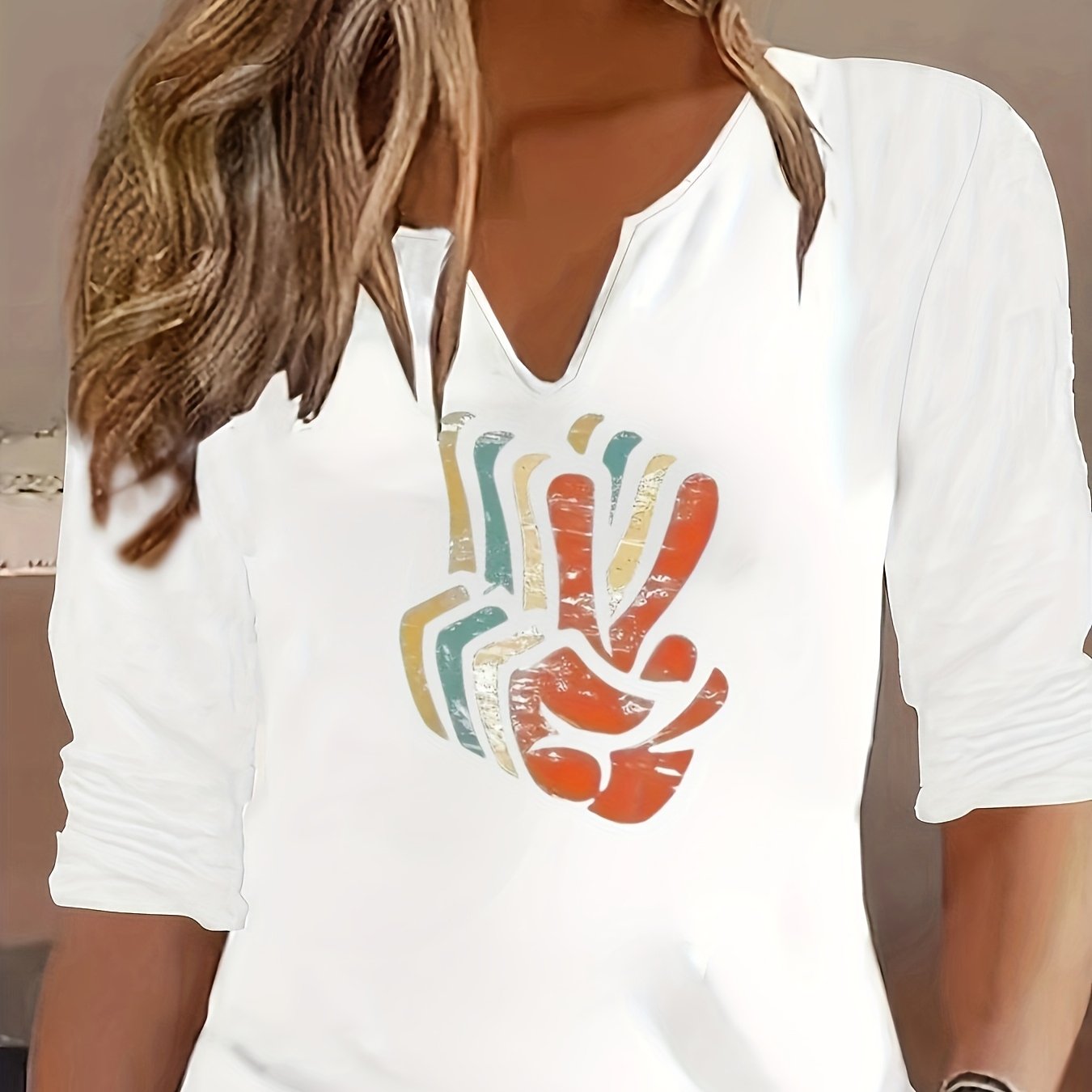 European and American Fashion Figures Trendy Print Tops