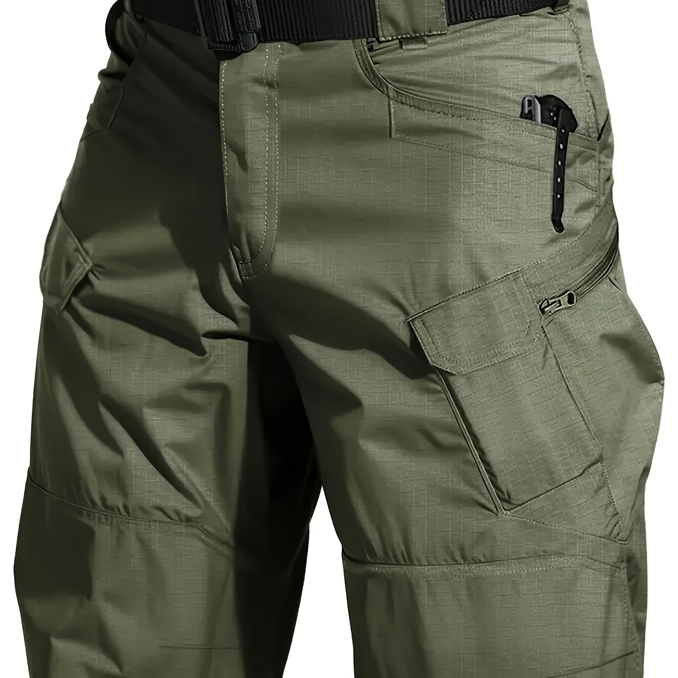 Men's Tactical Cargo Shorts Quick Dry Breathable Multi Pocket Design for Hiking Fitness Casual Wear Solid Color Non Stretch Fabric Straight Fit