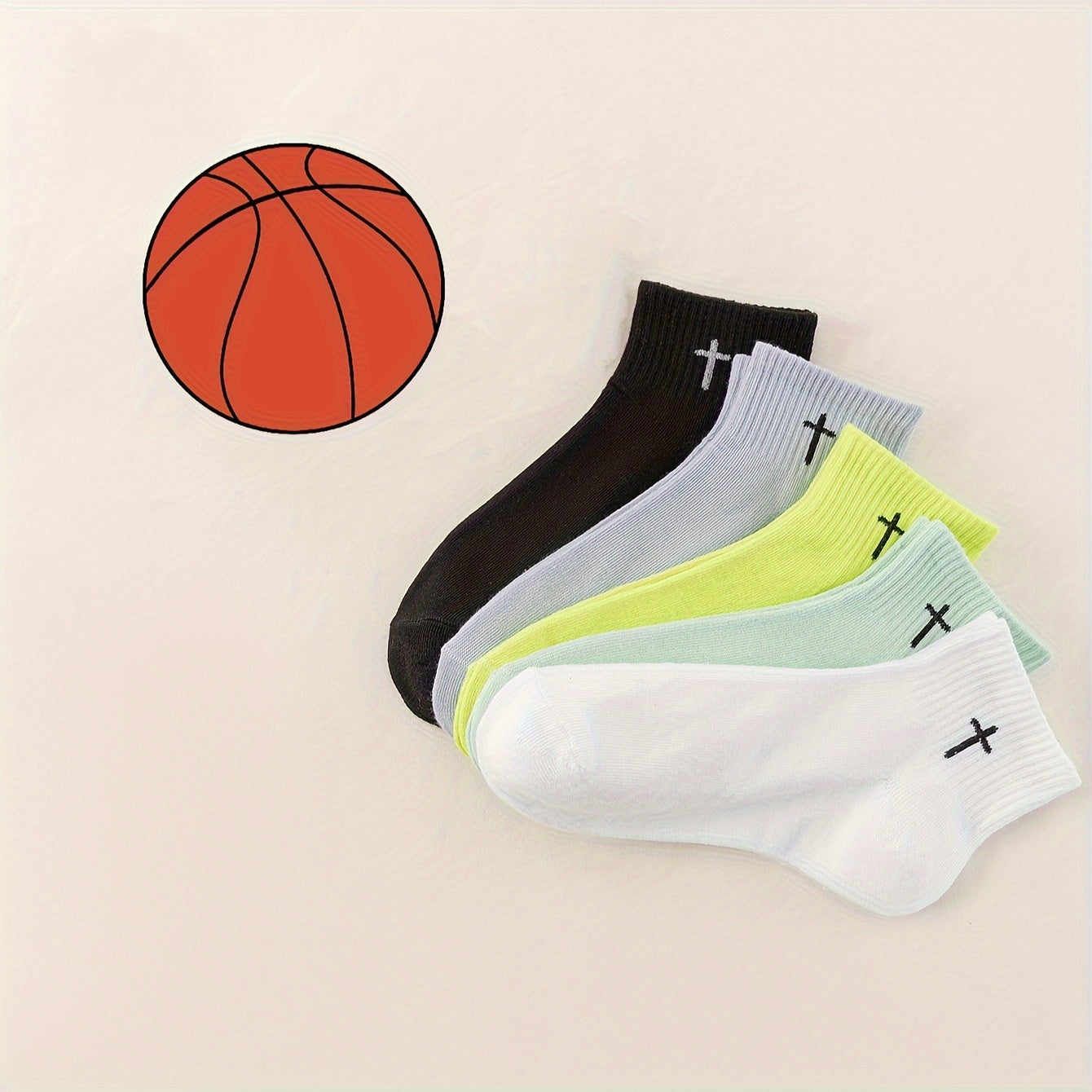 10 Pairs Stylish Cross Pattern Socks for Women - Soft Hosiery