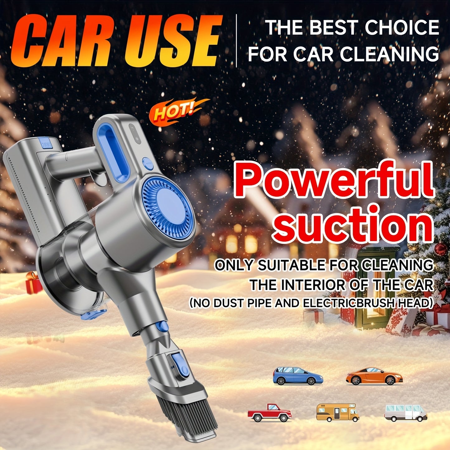 ONNAIS Cordless Vacuum Cleaner 70KPa Power 45 Minute Run Time