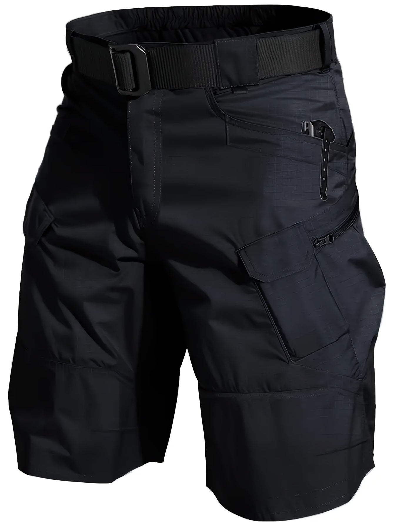 Men's Tactical Cargo Shorts Quick Dry Breathable Multi Pocket Design for Hiking Fitness Casual Wear Solid Color Non Stretch Fabric Straight Fit