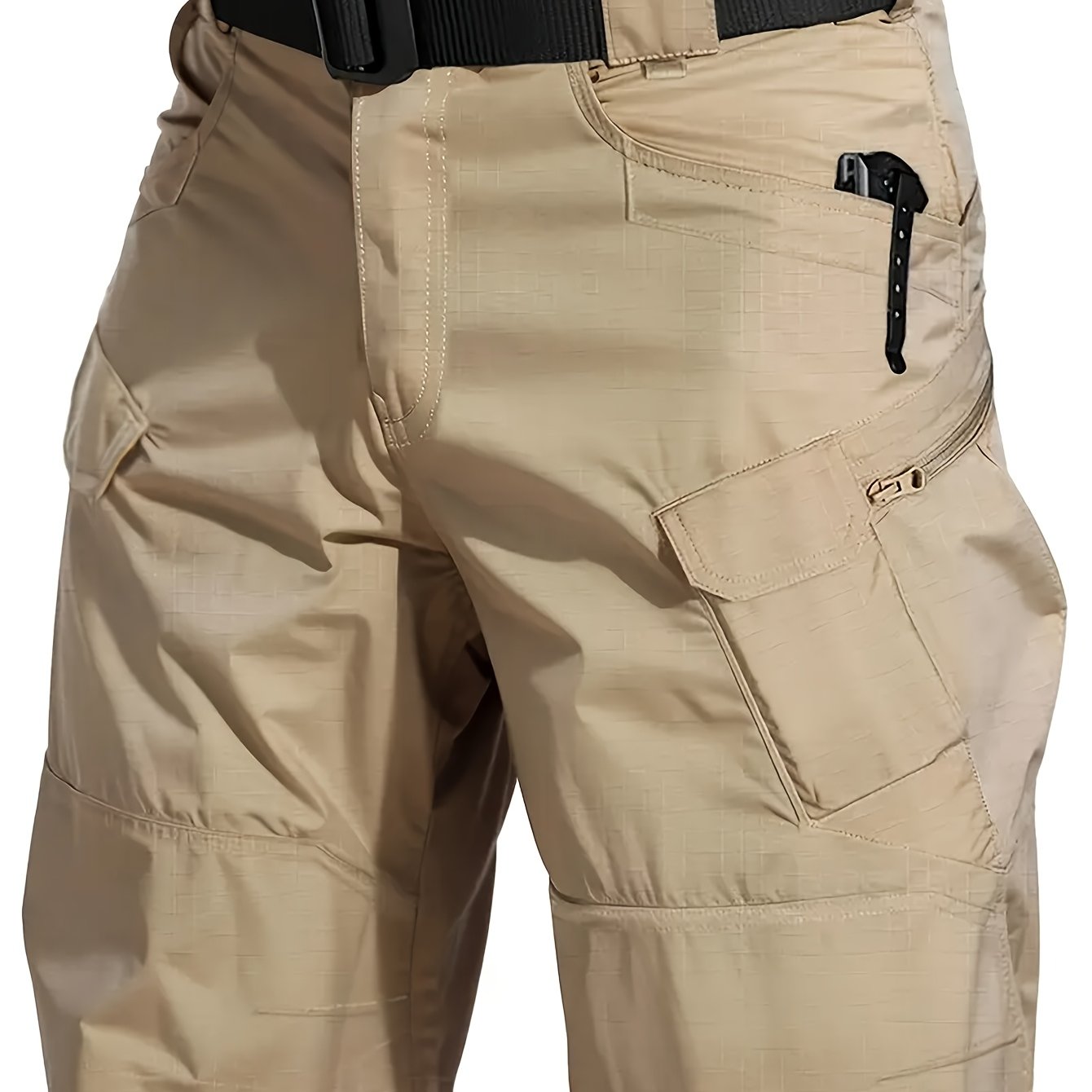 Men's Tactical Cargo Shorts Quick Dry Breathable Multi Pocket Design for Hiking Fitness Casual Wear Solid Color Non Stretch Fabric Straight Fit