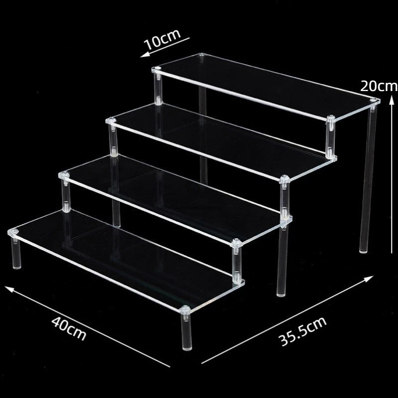 1-5 Tier Acrylic Display Stand Clear Riser Rack for Cupcakes