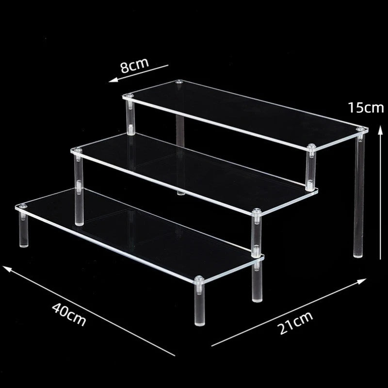 1-5 Tier Acrylic Display Stand Clear Riser Rack for Cupcakes