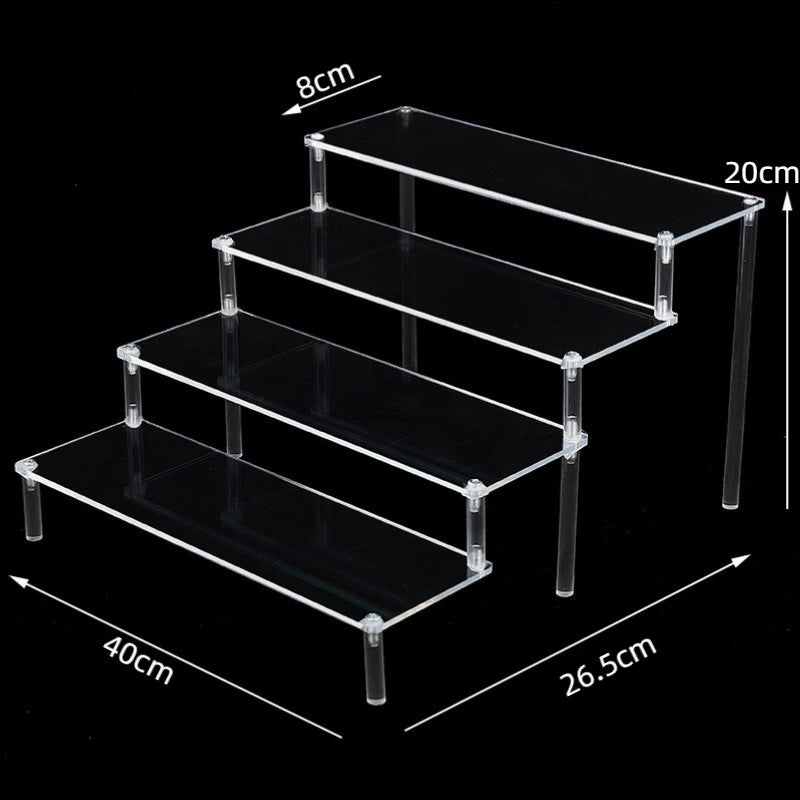 1-5 Tier Acrylic Display Stand Clear Riser Rack for Cupcakes