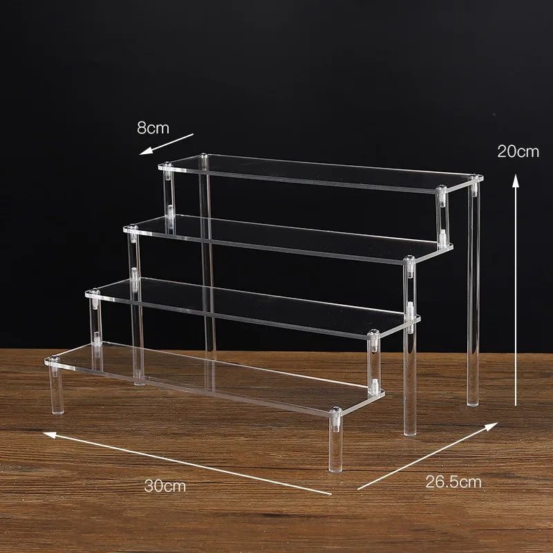 1-5 Tier Acrylic Display Stand Clear Riser Rack for Cupcakes