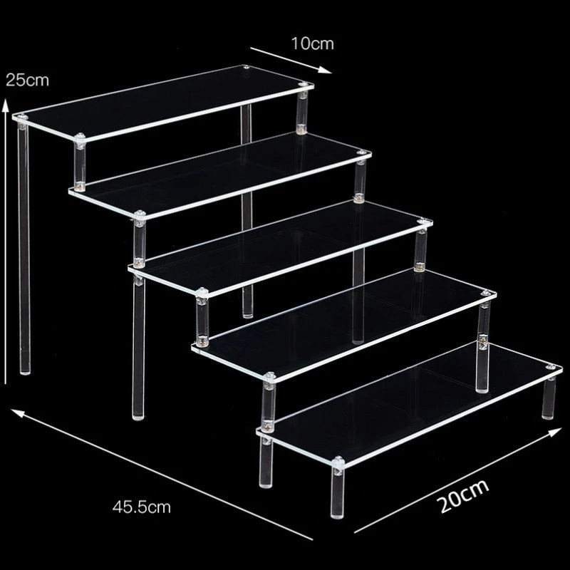 1-5 Tier Acrylic Display Stand Clear Riser Rack for Cupcakes