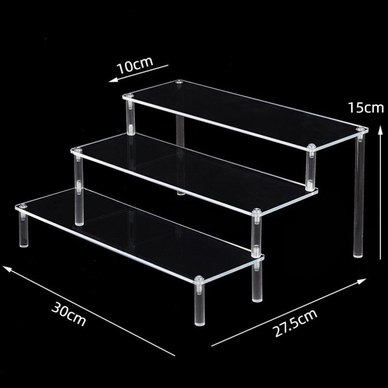 1-5 Tier Acrylic Display Stand Clear Riser Rack for Cupcakes