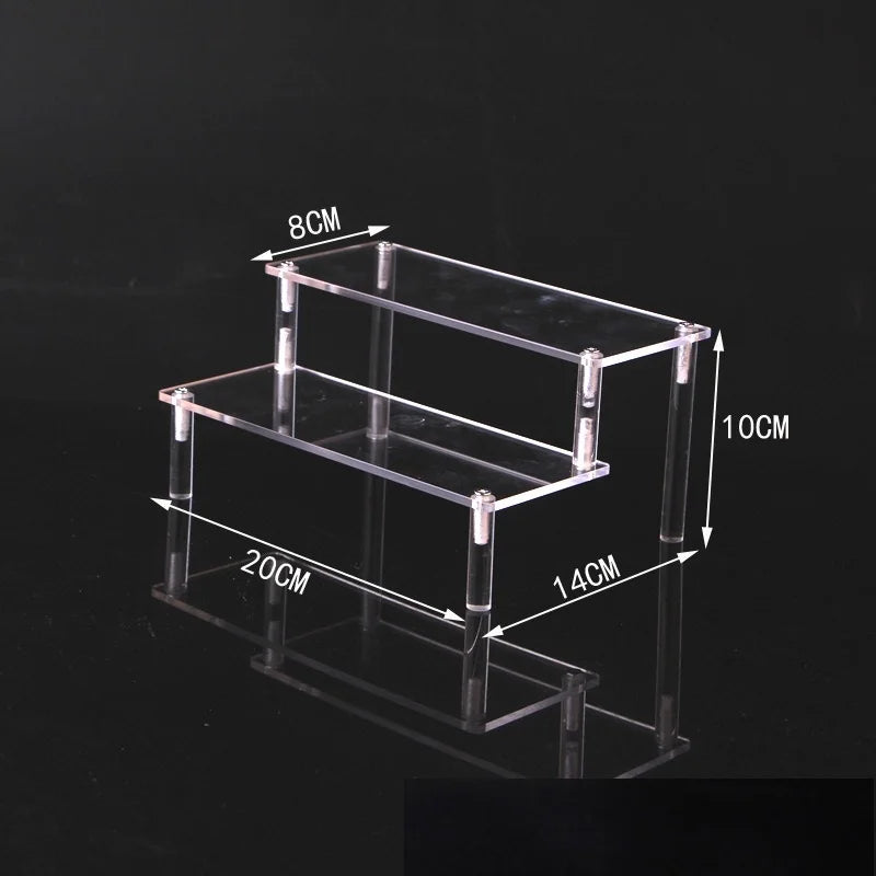1-5 Tier Acrylic Display Stand Clear Riser Rack for Cupcakes