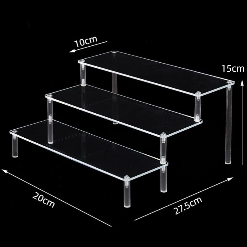 1-5 Tier Acrylic Display Stand Clear Riser Rack for Cupcakes