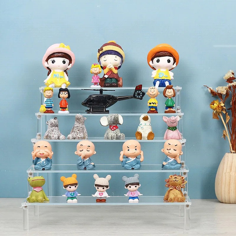 1-5 Tier Acrylic Display Stand Clear Riser Rack for Cupcakes
