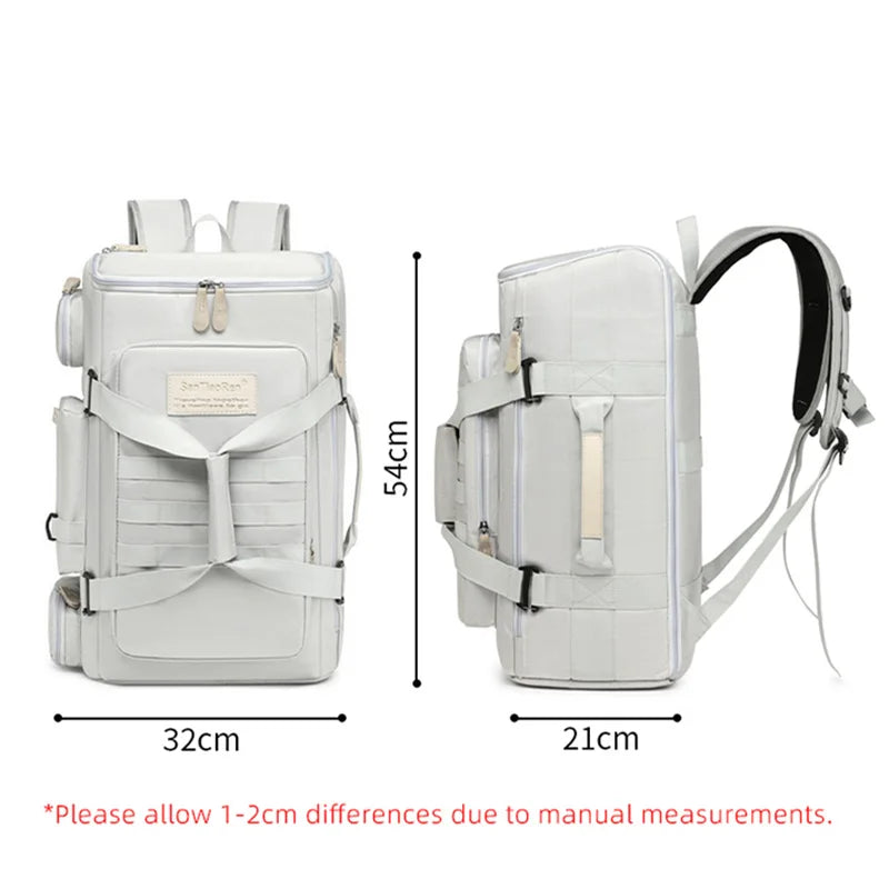 Large Capacity Gym Bag Travel Backpack with Wet Dry Separation for Outdoor Sports Yoga and Fitness Training