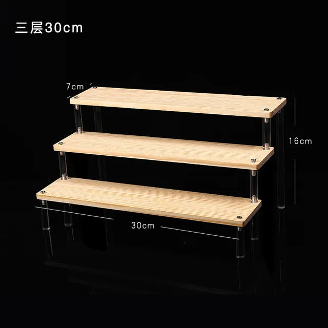 1-5 Tier Acrylic Display Stand Clear Riser Rack for Cupcakes