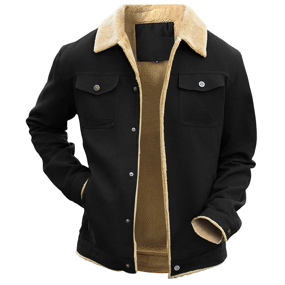 Fujian Mens Winter Waterproof Fleece Lined Jacket Outerwear
