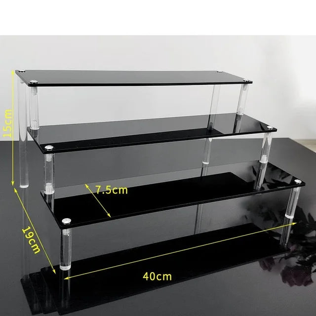 1-5 Tier Acrylic Display Stand Clear Riser Rack for Cupcakes