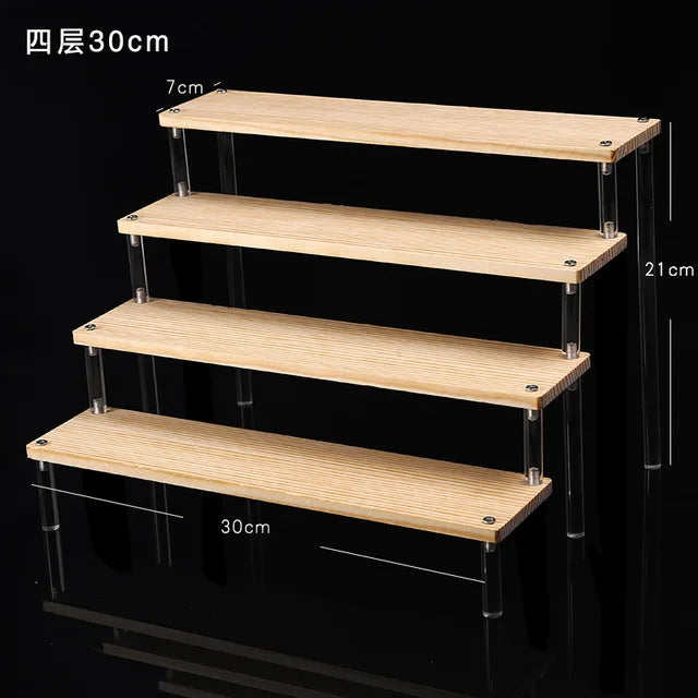 1-5 Tier Acrylic Display Stand Clear Riser Rack for Cupcakes
