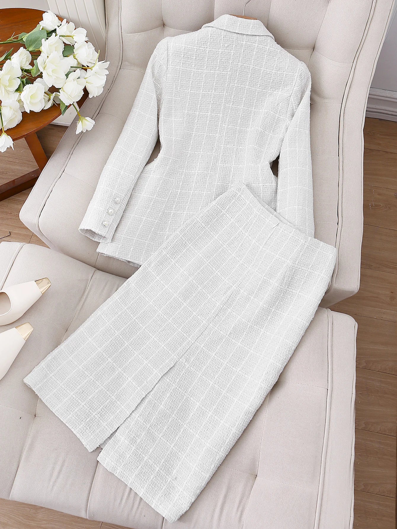 Guangdong Fashionable Urban Regular Fit Jacket Skirt Set