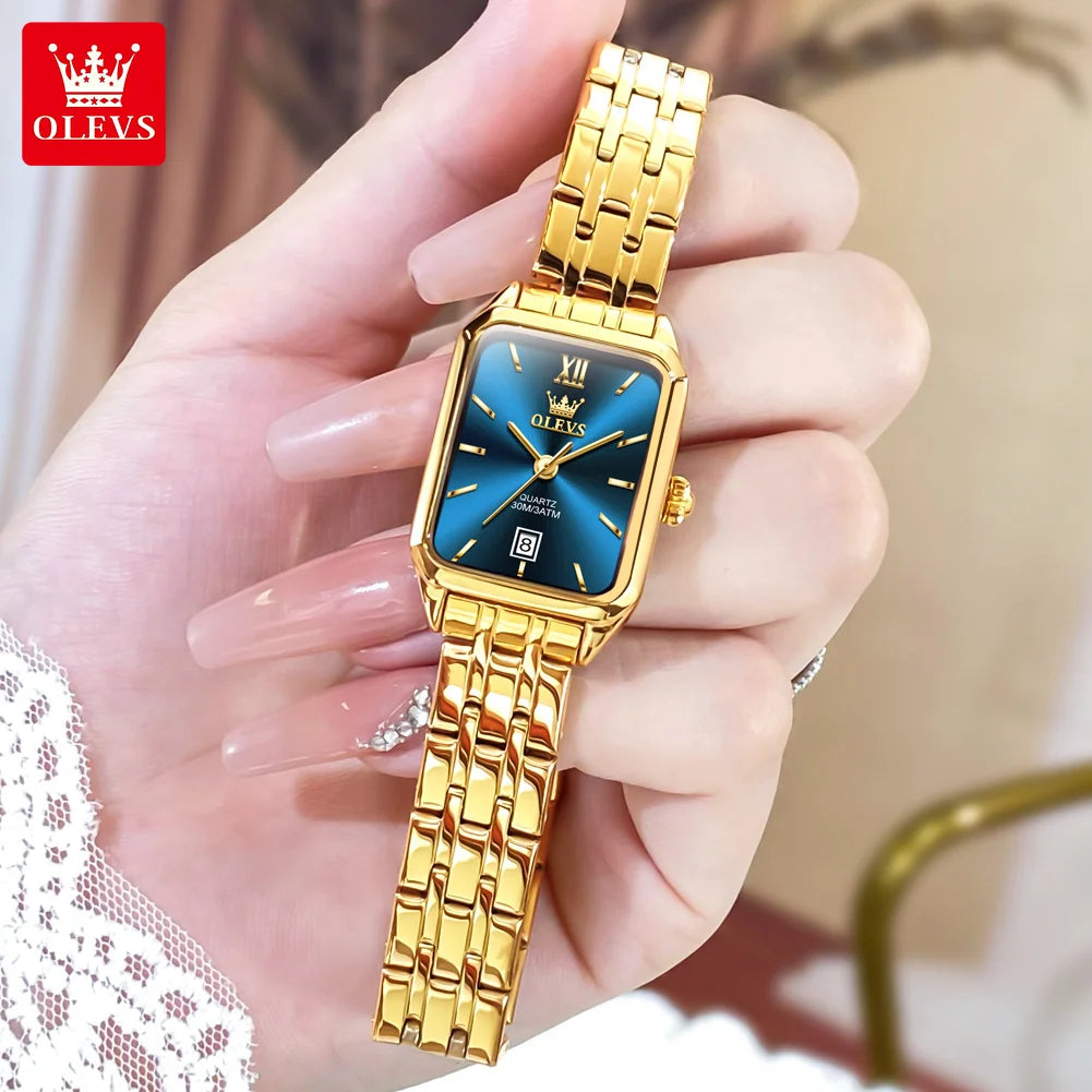 OLEVS Womens Stainless Steel Quartz Watch Waterproof Elegant