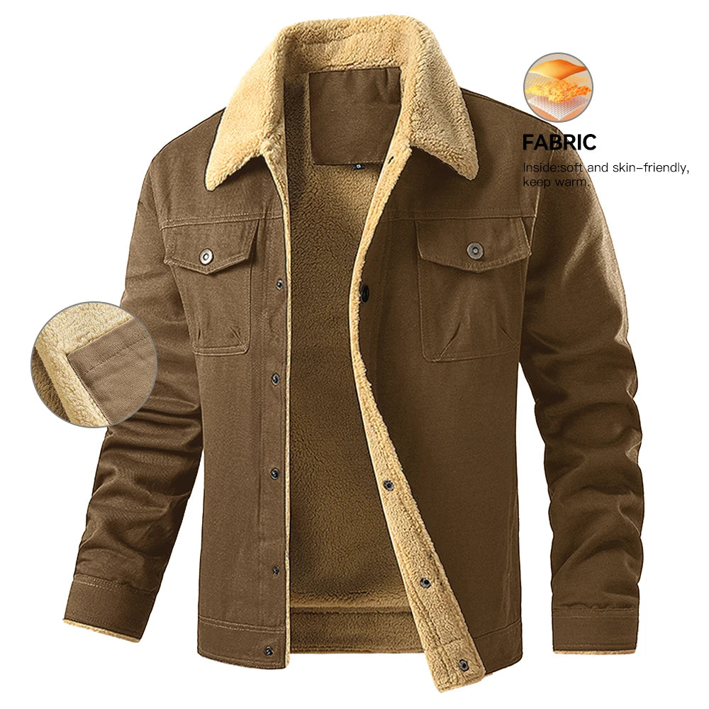 Fujian Mens Winter Waterproof Fleece Lined Jacket Outerwear
