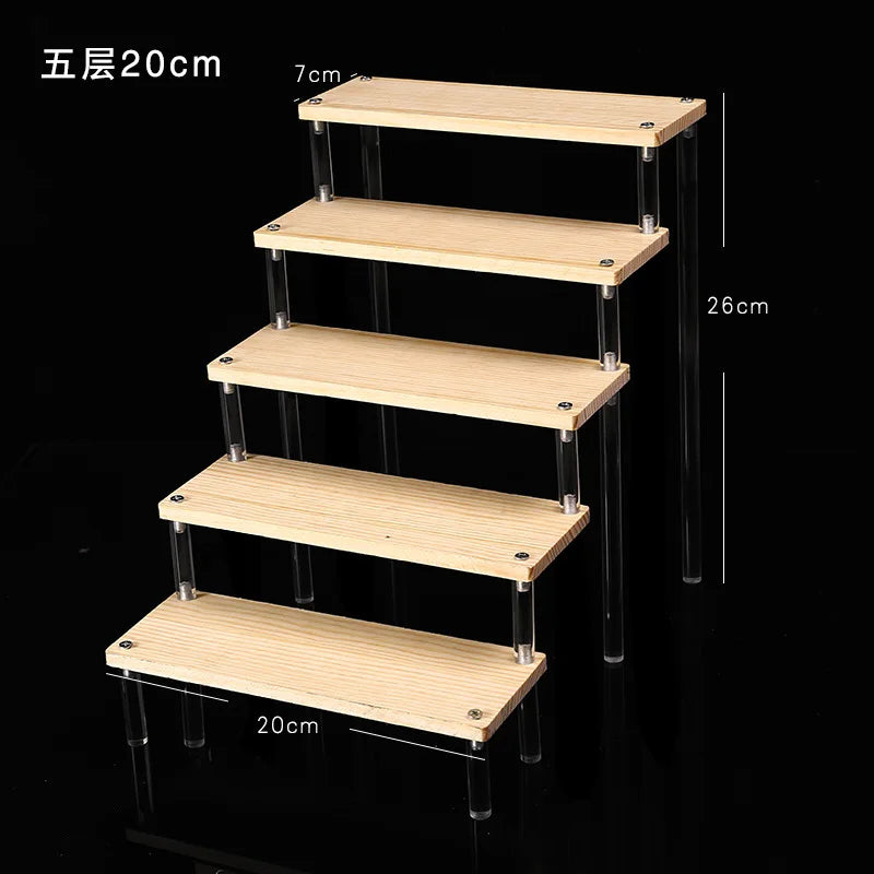 1-5 Tier Acrylic Display Stand Clear Riser Rack for Cupcakes