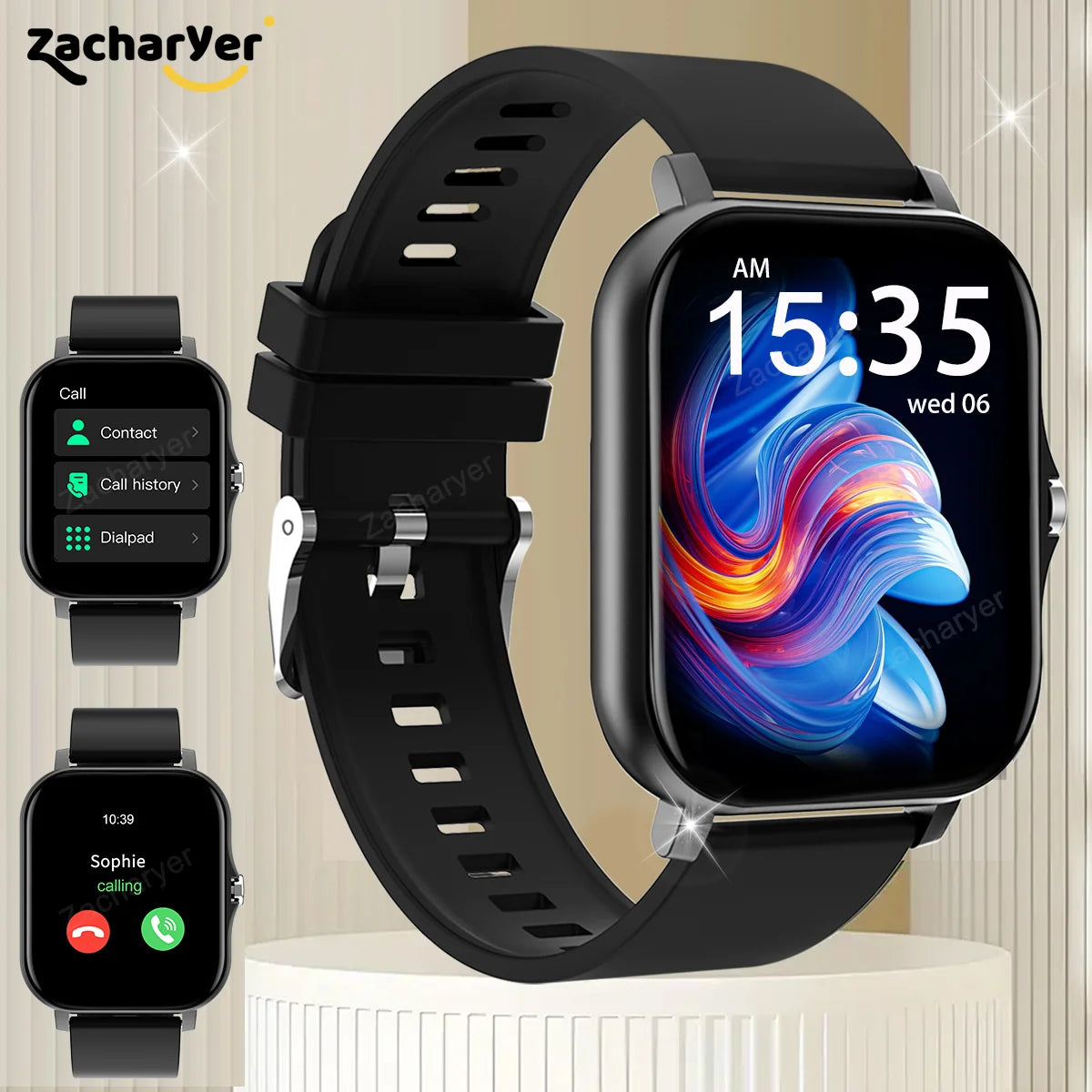 LOMAXFR Bluetooth Smartwatch Touch Dial With Call And Fitness Tracker