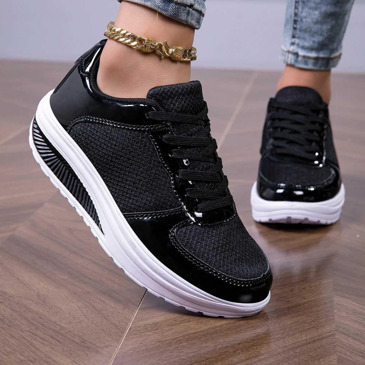 Sneakers For Women Fashion Glitter Casual Party Tennis Shoes