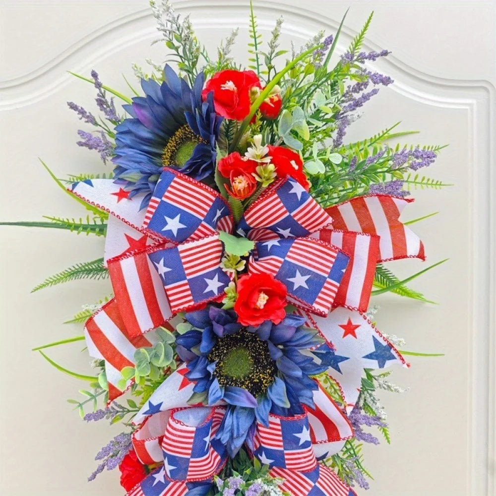 Patriotic Wreath 4Th of July Wreaths for Front Door Decor