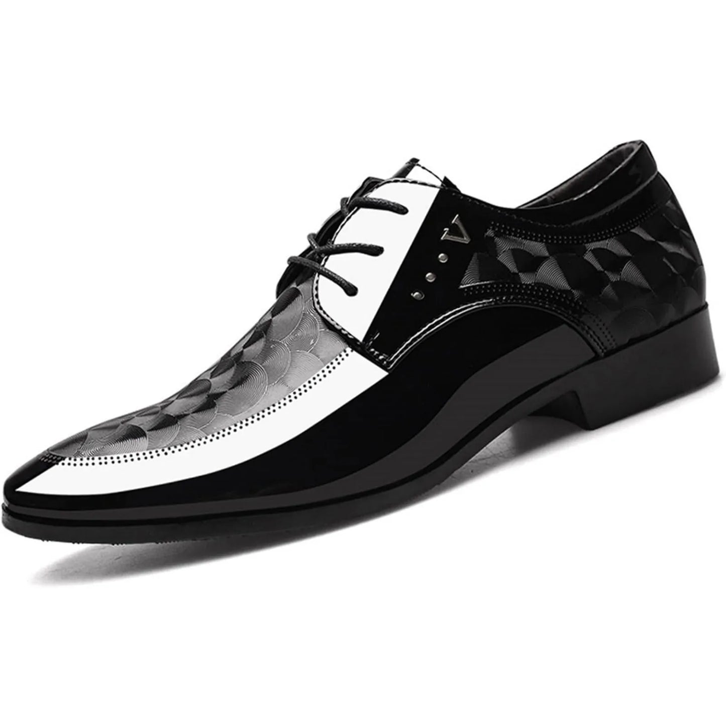 Men's Oxford Shoes Moire Pattern Formal Business Dress Shoes