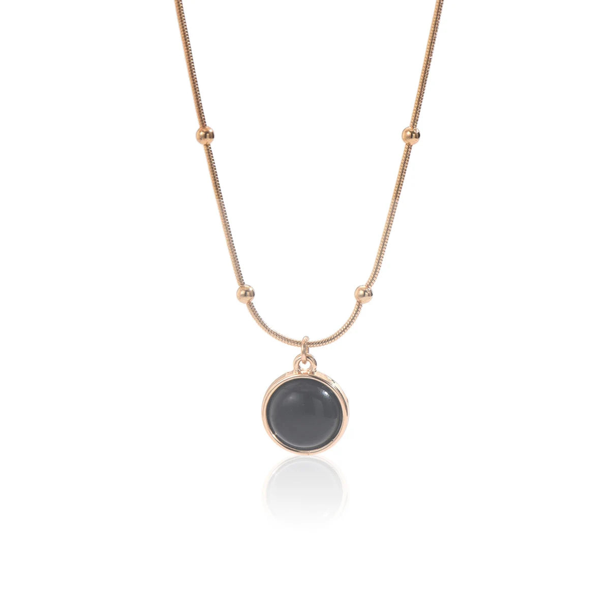Lxalry 18K Gold-Plated Mood Necklace Hypoallergenic Jewelry